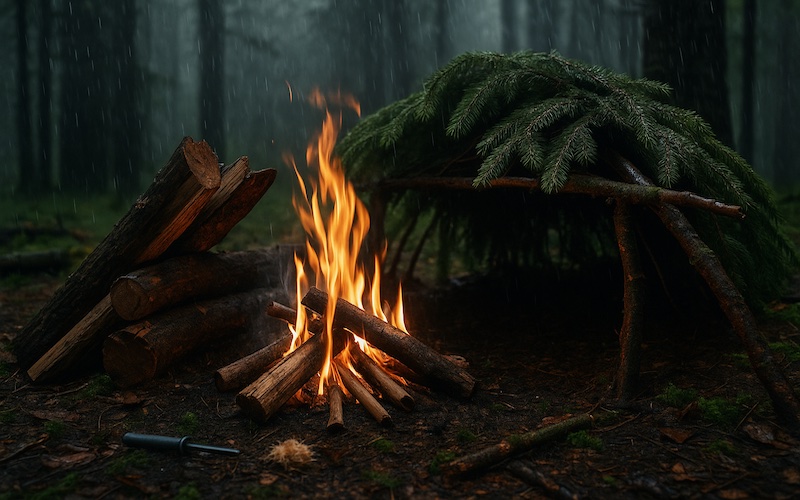 5 способов развести огонь в лесу в дождь